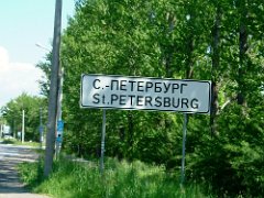 Ortsschild St. Petersburg